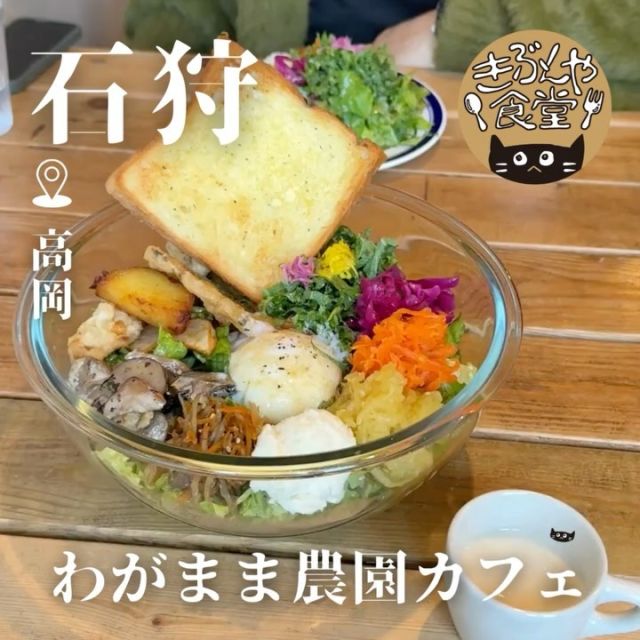 石狩高岡の人気カフェ☕
ボリューム満点なサラダボウルがオススメ✨

🐱‹ わがまま農園カフェ

ー－－－－－－－－－－

@Wagamamafarmcafe

▶アクセス
北海道石狩市八幡町高岡87−3
札幌中心部から車で約45分🚗

▶営業時間
11:00～日暮れまで（17時頃）
ランチLO14:00

▶定休日
火曜日・水曜日

⛄冬季休業あり
12月から3月頃までお休み

ー－－－－－－－－－－

きぶんや食堂（@kibunya_shokudou）では札幌を中心にグルメの情報を発信しています！
コメント・いいね・保存してくれたらうれしいな…(´・ω・)

#わがまま農園カフェ

#北海道 #石狩#北海道観光 #石狩ドライブ #札幌近郊ドライブ
#北海道グルメ #北海道ランチ#北海道カフェ#北海道サラダボウル
#石狩グルメ #石狩ランチ#石狩カフェ#石狩サラダボウル